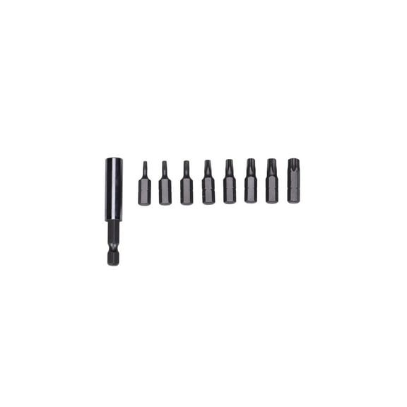 Century Drill & Tool 68017 Premium S2 Steel Security Star Insert Screwdriving Bit Set, 9 Piece