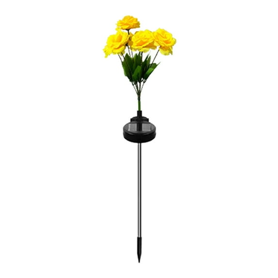 7 - Piece Solar - Powered LED Rose Lights for Outdoor Garden Decoration