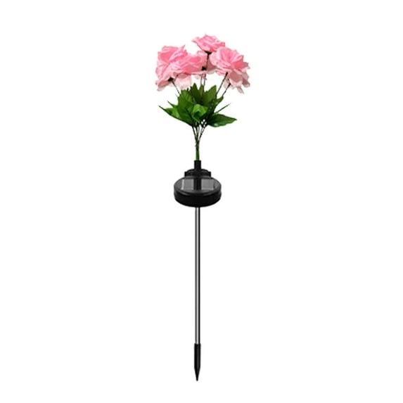 7 - Piece Solar - Powered LED Rose Lights for Outdoor Garden Decoration