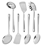 7-Piece Stainless Steel Cooking Utensil Set, with Hanging Holes for Easy Storage, Durable Kitchen Gadgets