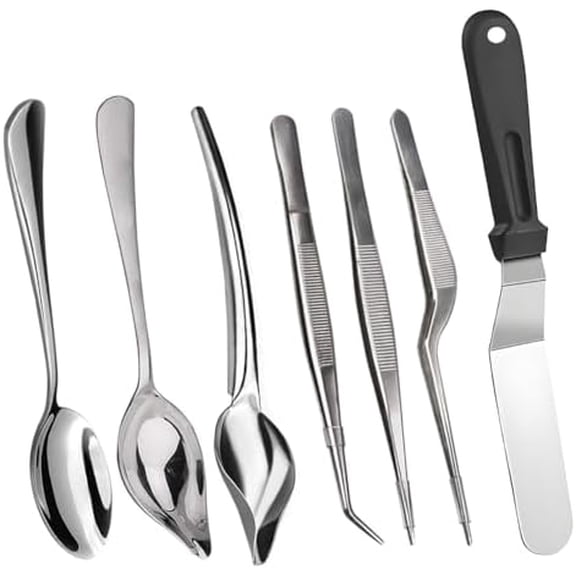 7 Piece Stainless Steel Culinary Specialty Tools Set for Professional Chefs and Home Cooks