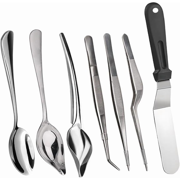 7 Piece Stainless Steel Culinary Specialty Tools Set for Professional Chefs and Home Cooks