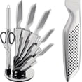 thumbnail image 1 of 7 Piece Stainless Steel Knife Set with Rotating Stand, 1 of 1