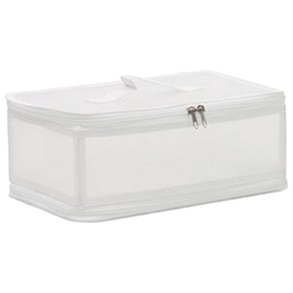 7-Piece Transparent Storage Box Set: Multi-Size Household Organizing Containers for Clothing, Toys, and Bedding with Double Zippers and Reinforced Handles