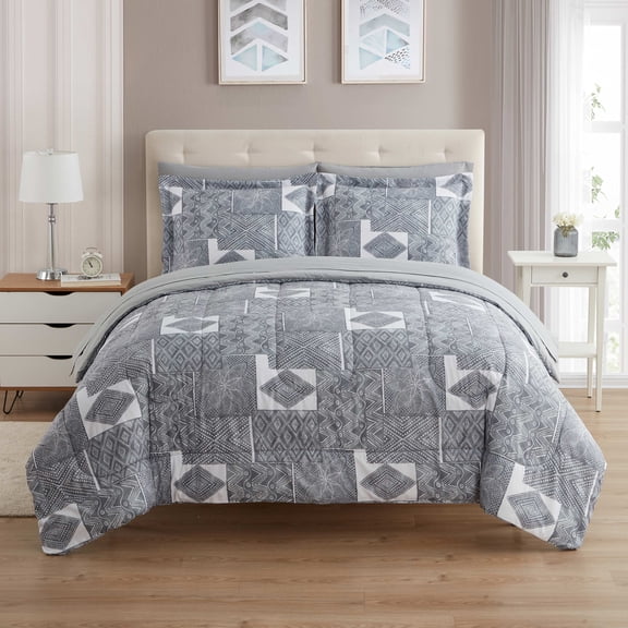 7 Piece Tulsa Bed in a Bag Comforter & Sheet Set King