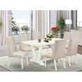 thumbnail image 1 of 7 Piece V-Style Kitchen Table Set - Cream, 1 of 1