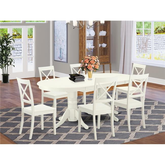 7 Piece Vancouver Dining-room Set - Linen White - Walmart.com