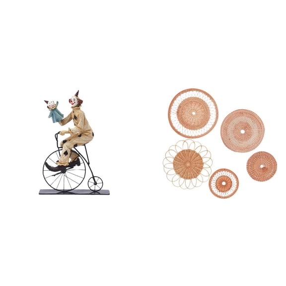 7 Piece Wall Art Set Clown Figurine Tabletop Ornament Nordic Handcrafted for Dining Room Office Decor