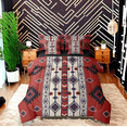 thumbnail image 1 of 7 Piece Western Boho Bedding Sets Twin Retro Red Brown Aztec Bed In A Bag With Sheets American Southwestern Comforter Set Men,Southwest Tribal Geometric Bed Set, 1 of 5