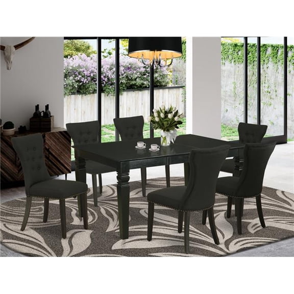 7 Piece Weston Dining Table Set - Black