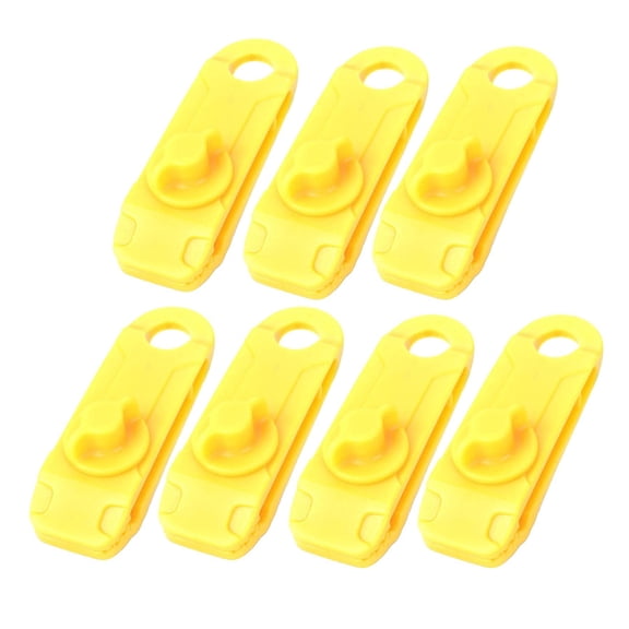 7-Piece Windproof Tent Clips with Locking Teeth for Secure Tarp and Awning Attachment, Outdoor Camping Gear