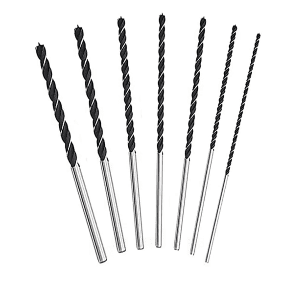 7-Piece Woodworking Drill Bit Set Multi-Size High-Speed Wood Drills for DIY Projects Carpentry Drilling Tools with Portable Hanging Bag