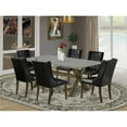 thumbnail image 1 of 7 Piece X-Style Dining Room Table Set - Distressed Jacobean, 1 of 1