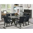 thumbnail image 1 of 7 Piece X-Style Dining Set - Wire Brush Black, 1 of 1
