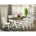 thumbnail image 1 of 7 Piece X-Style Dining Table Set - Linen White, 1 of 1