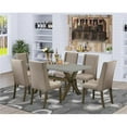 thumbnail image 1 of 7 Piece X-Style Small Dining Table Set - Dark Khaki, 1 of 1