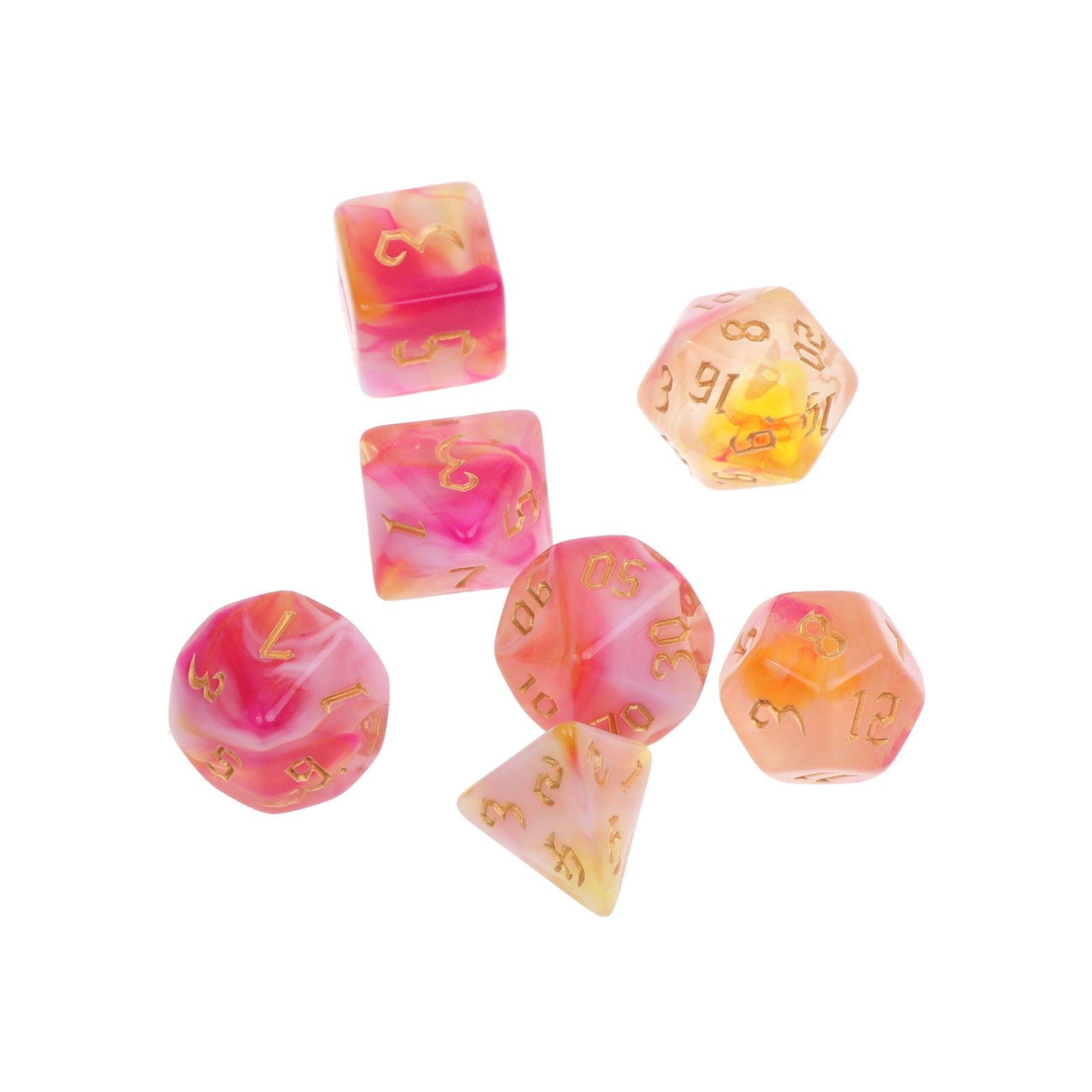 7 Pieces Acrylic Polyhedral Dice Multi-Colored Game Dice Lucky Dice for RPG  Role Playing Table Games Easy to for Play - Walmart.com