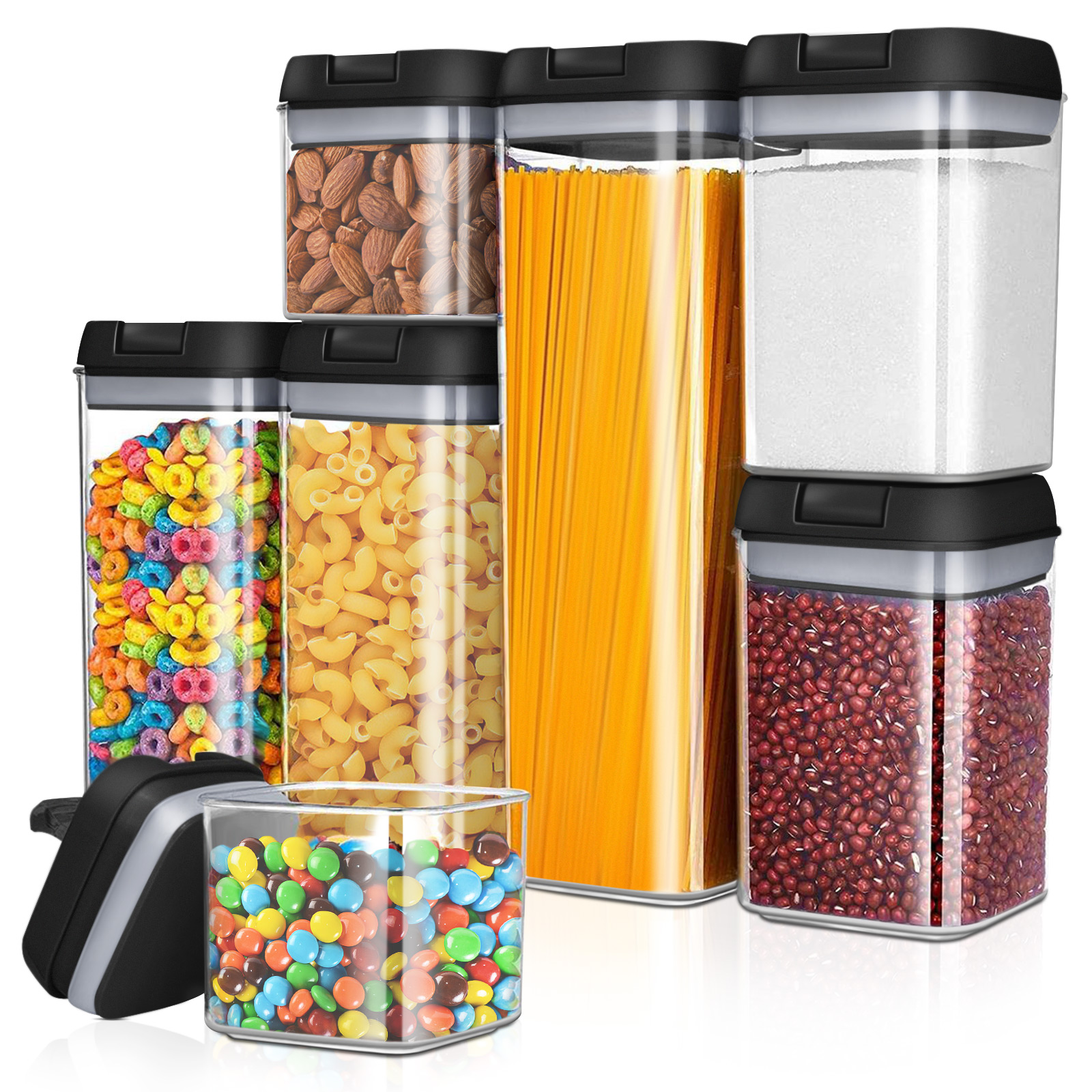 Shazo Airtight Container Set for Food Storage 7 Piece Set + Heavy