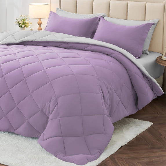 7 Pieces Full Comforter Set Reversible Bed In A Bag Size All Season ...
