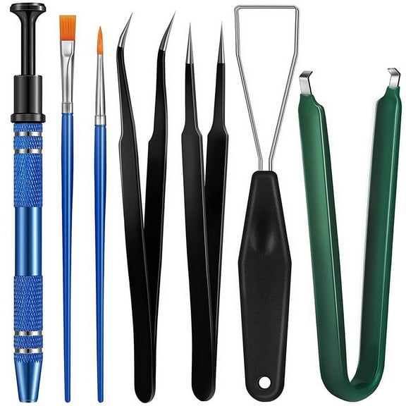 7 Pieces of Keyboard Lubricating Oil Switch Puller Kit IC Extractor Switch Puller Key for Removing Electronic Components,1 set x keyboard switch lube kit,blue & green & black