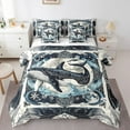 7 Pieces Sea Whale Bedding Queen Size Marine Ocean Animal Comforter Set