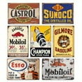 thumbnail image 1 of 7 Pieces Vintage Tin Signs Gas Oil Metal Signs Home Kitchen Man Cave Bar Garage Wall Decor - Retro Metal Signs for Vintage Decorations and Wall Art., 1 of 8