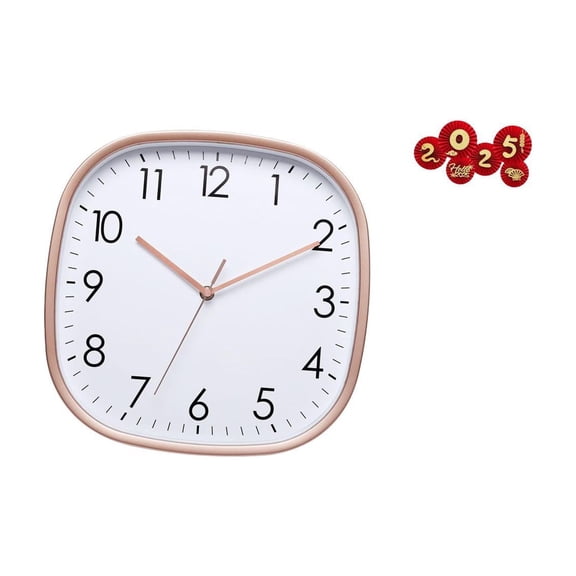 7 Pieces Wall Clock Digital Clock Paper Fan Decorations Stable Material for Home Dining Room Spring Festival Gathering