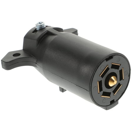 Trailer Plug for Reliable Connections Ideal for RV Car Boat with Durable Plastic Copper Material Black 7 Pin