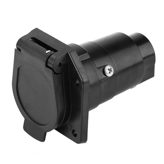 7 Pin Round Trailer Plug 7 Way Blade Socket Adapter Wiring Connector for Caravan Towbar Towing Heavy Duty Waterproof Design 10 inches / 25.4 cm Length