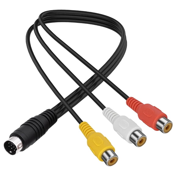 7 Pin S-Video to 3 RCA AV Female Cable for TV PC Computer Video AV Projector for Video TV Laptop Adapter Cable