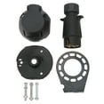 7 Pin Trailer Plug Socket with Gasket Bracket Kit Wiring Harness