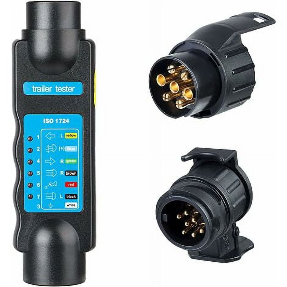 7 Pin Trailer Tester, 7 Pin Trailer Socket Tester, 12V Trailer Lights Tester Cable Wiring