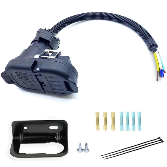 7 Pin Trailer Wiring Harness, Trailer Tow Hitch Wiring Harness Plug Connector Kit for USCAR Multi-Tow Pickups Ford GM Chevy