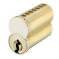 thumbnail image 1 of 7 Pin Uncombinated Small Format Interchangeable Core with 1D Keyway & Clip Retainer, Satin Brass, 1 of 1