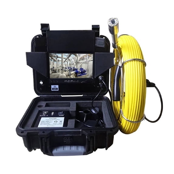 7" Pipe Sewer Inspection Endoscope Camera,512Hz/Meter Counter/DVR/Monitor/Video Recording/Take Photo ,Stunning Clarity