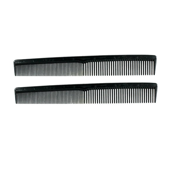7" Plastic Heavy Styling Comb With Inch Marks (2 Pack)