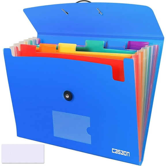 A4 Letter Size Expanding File Folder, Blue