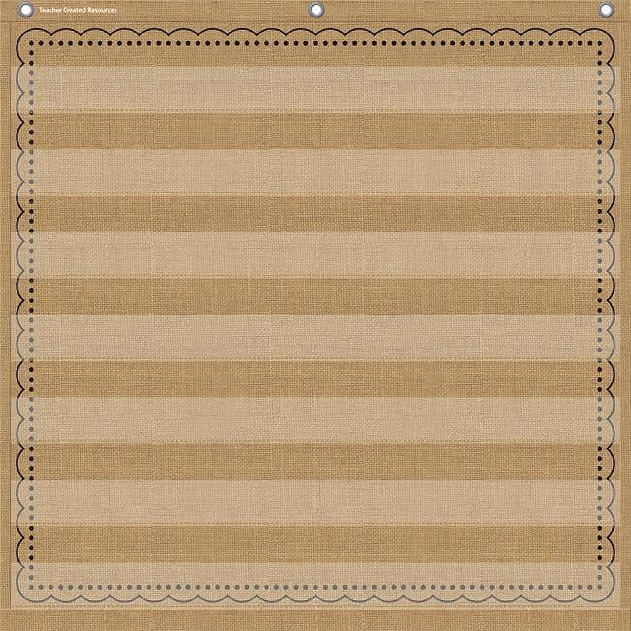 7 Pocket Chart, Burlap - 28 x 28 in.