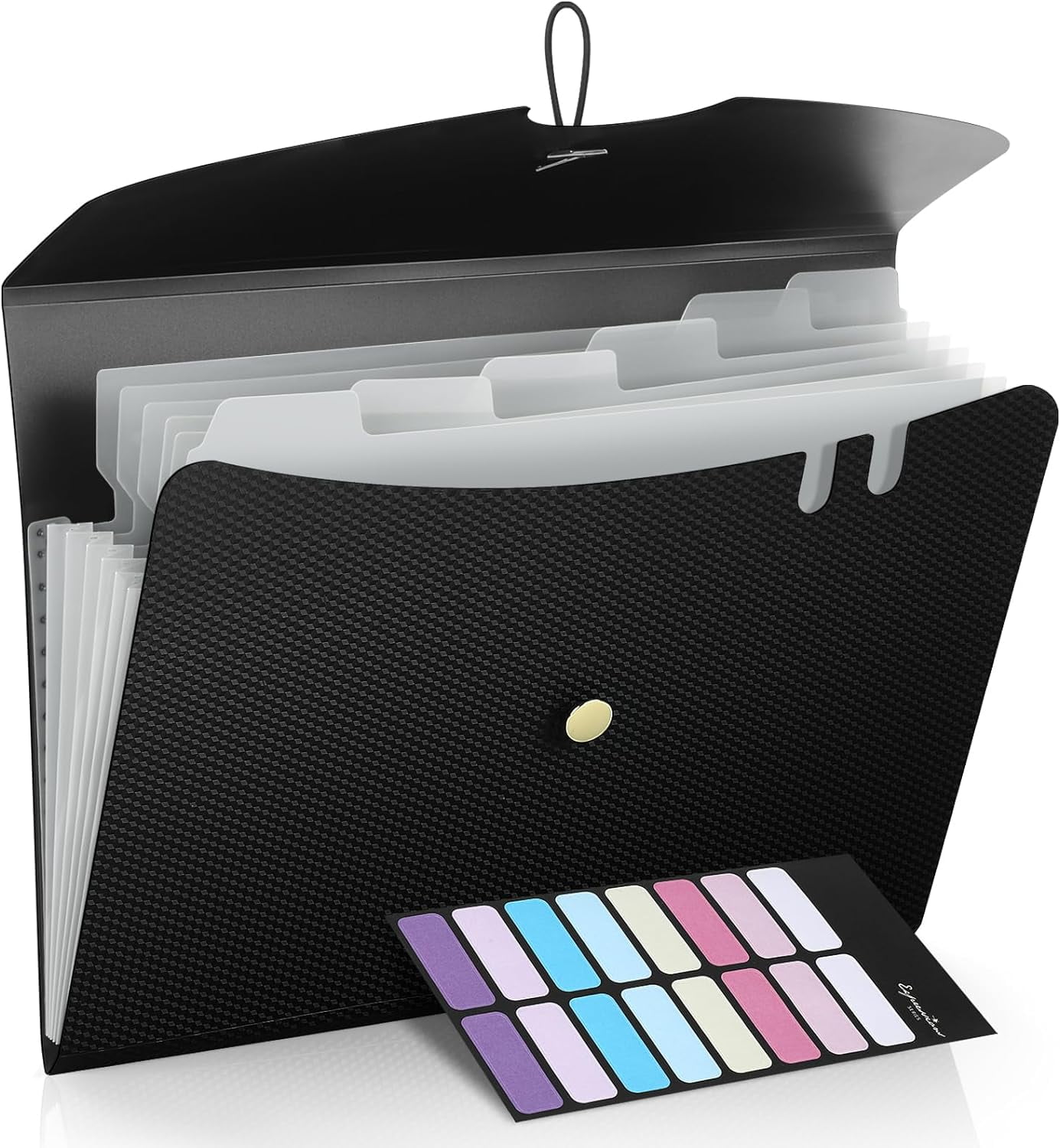 Expandable Folder Example 7 Pocket Expanding File Folder, Premium Accordion File Organizer ...