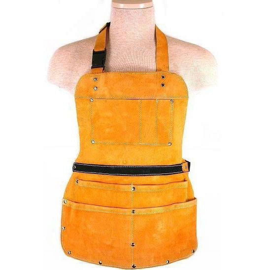 7 Pocket Leather Apron Construction Carpenter Tool Belt - Walmart.com