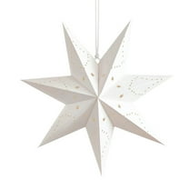 7 Pointed Christmas Star Paper Lantern Star Lampshade Snowflake Ceiling Hanging Star For Wedding Birthday Xmas Party Home Decoration, 1Pcs