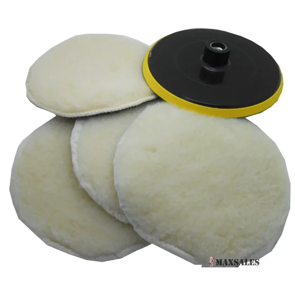 7" Polisher/Buffer Soft Wool Bonnet & Pad With Hook & Loop For Polishing/Buffing