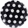 thumbnail image 1 of 7" Polka Dot Paper Dessert Plates, Black, 8ct, 1 of 2