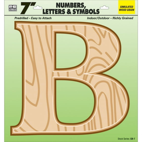 Hy-Ko Poly Letters 7 Inch - Plastic, Pre-Drilled Holes - Multicolor