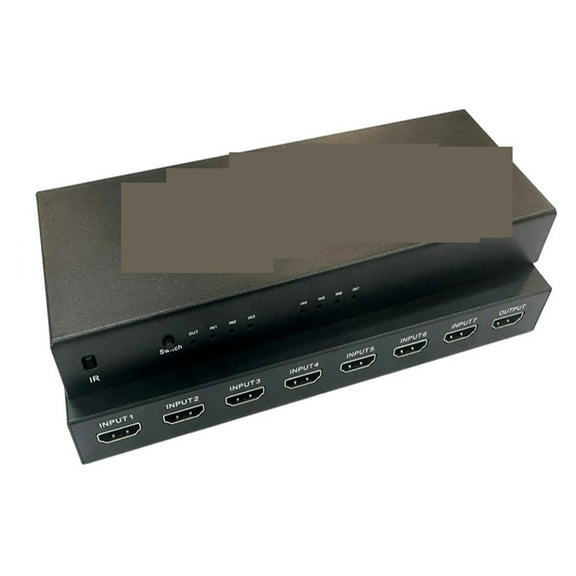 7 Port HMI Switch Version2.0 4K@60Hz HMI 2.0 7x1 Switch Switcher Aud Video Converter 7 In 1 Out Support HDR & HDCP 2.2 ,Easy Installation and Operation
