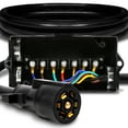 thumbnail image 1 of 7-Port Trailer Wiring Junction Box w/ 8ft Cord [Steel Studs] [Stickers Included] [Weatherproof] Trailer Wire/Cable Connection Box, 1 of 7