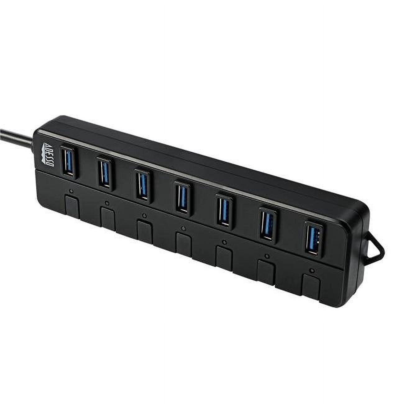 7-Port USB 3.0 Hub with Individual Power Switch & Power Adapter