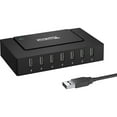 thumbnail image 1 of 7 Port USB Hub - Plugable USB Hub for Multiple Devices and USB 2.0 Data Transfer with a 60W Power Adapter, 1 of 11
