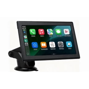 7" Portable Wireless CarPlay Screen for Car Apple CarPlay & Android Auto, HD Touch Screen Car Stereo, Bluetooth, GPS Navigation, Voice Control, Plug-and-Play with FM/AUX/Mirror Link (Black)