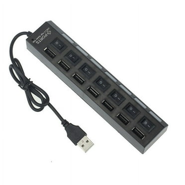 CableVantage 4-Port USB 2.0 Multi Charger Hub High Speed Adapter ON/OFF ...